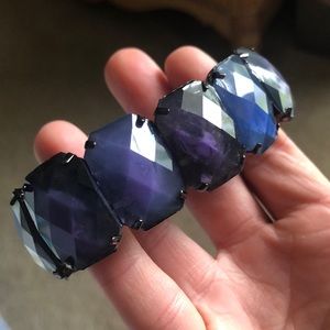 Purple Gemstone Bracelet - Costume Jewelry
